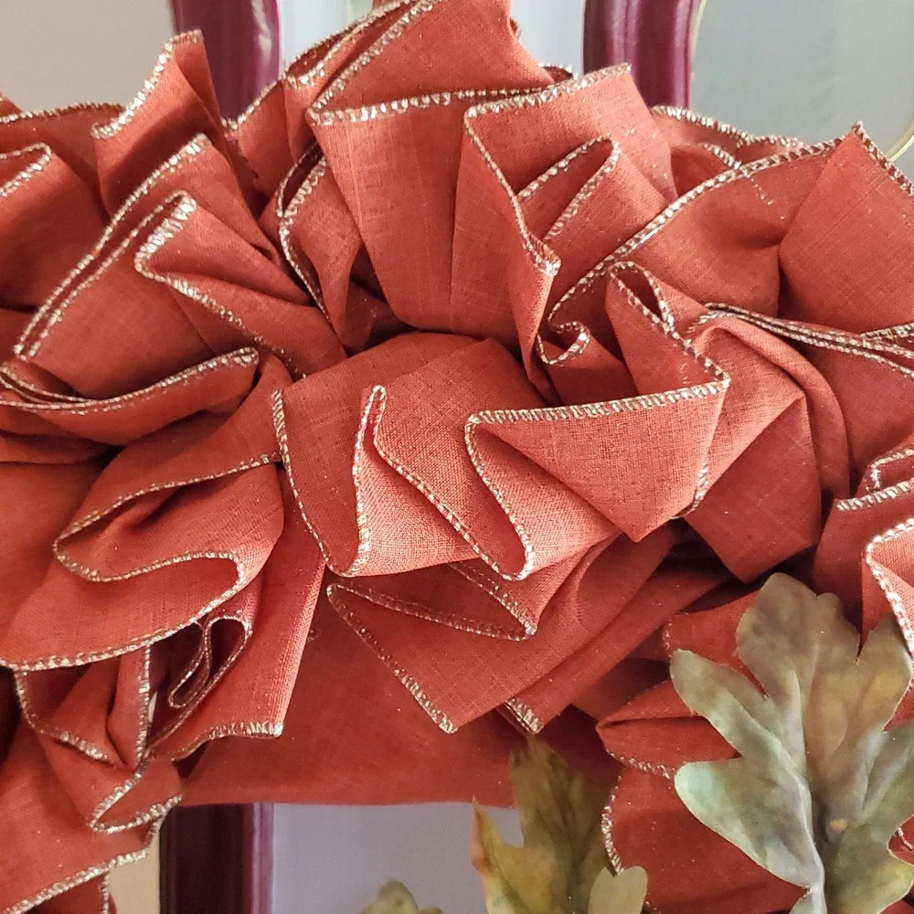Fall Harvest Wreath with Rust and Olive Tones